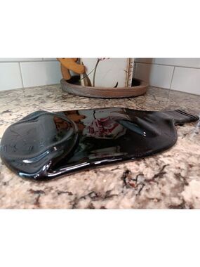 1870 Flat Black Glass Bottle For Displaying Food Serving charcuterie Tray Decor